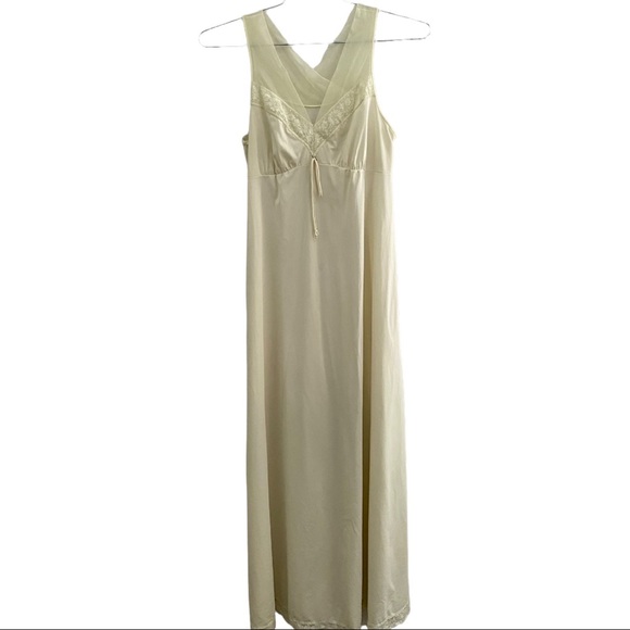 Vintage Shadowline Peignoir Set In Buttercream Yellow Size Small - Picture 7 of 13
